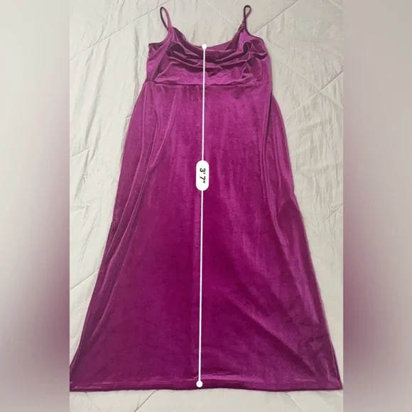 Taylor Velvet Pink Slip Dress with Elegant Draped Neck Women’s Size 16 - Picture 4 of 10